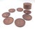 Mid-Century Modern Mid 20th Century Carved Teak Wood Beverage Coasters, Set of 7 For Sale - Image 3 of 13