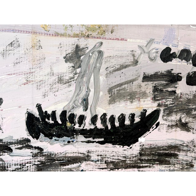 Purvis Young (1943–2010) Exodus Boat with Figures, Miami, 1980s For Sale In West Palm - Image 6 of 9