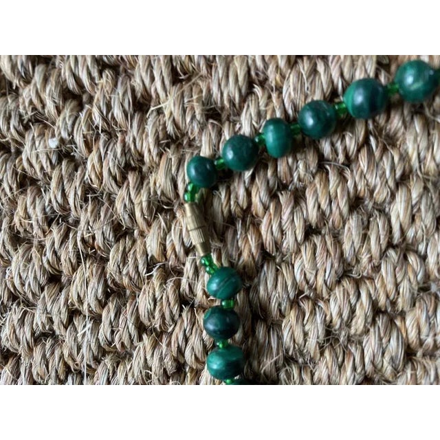 Necklace in Malachite, 1960s, in Good conditions. Designed 1960 to 1969