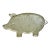 1980s Vintage Farmhouse Arts & Crafts Boho Chic Pig Galvanized Tray. For Sale