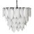 NOIR Lotus Milk Glass Chandelier, Large For Sale