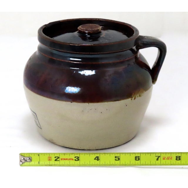 Antique American Stoneware Boston Baked Beans Cooking Pot From Portland Maine For Sale - Image 12 of 13