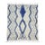 Ivory and Blue Azilal Wool Rug - 7.4 X 6.1 Ft For Sale