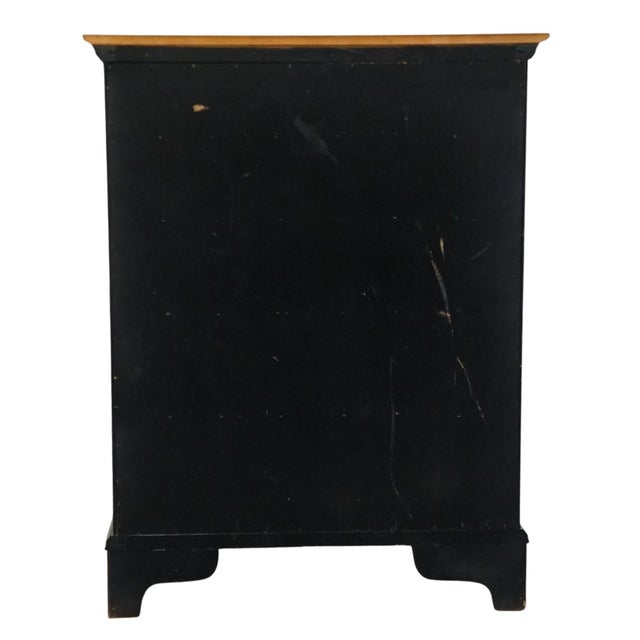 Late 20th Century Genuine Hitchcock Solid Cherry 35" Two Toned Hand Painted Chest of Drawers For Sale - Image 13 of 15