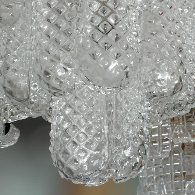 Glass 21st Century Murano Etched Tears Chandelier by Fabio LTD For Sale - Image 7 of 7