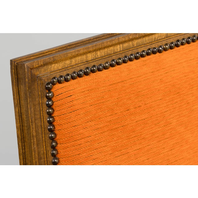 French Louis XVI Style Maple Dining Chairs in Orange Chenille - Set of 8 For Sale In New York - Image 6 of 18