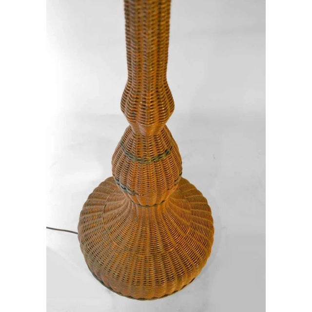 Wicker Floor Lamp For Sale - Image 4 of 5