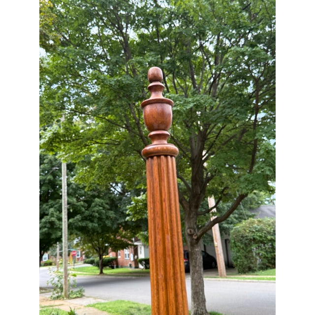 Thomasville King Size Hardwood Carved Poster Bed For Sale - Image 13 of 18