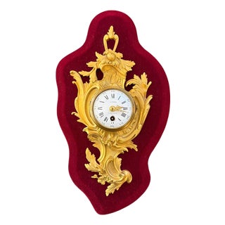 French Louis XV Style Ormolu Cartel Wall Clock by Lecomte, Paris, 19th Century. For Sale