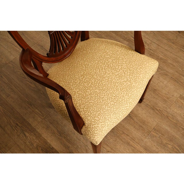 Stickley Hepplewhite Style Set of Eight Mahogany Shield Back Dining Chairs For Sale - Image 9 of 18