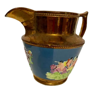 Antique English Staffordshire Luster Pitcher