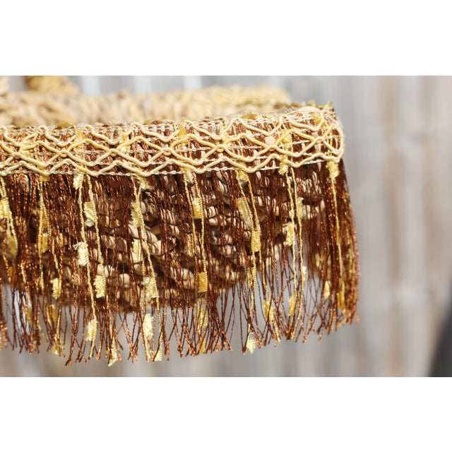 Vintage Wicker Coconut Palm Tree Basket Chairish