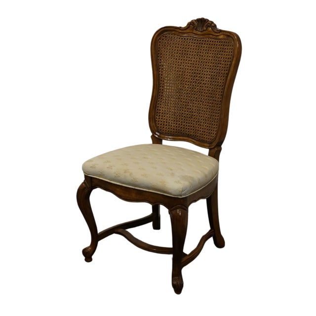 HIGH END VINTAGE Solid Walnut Louis XV French Provincial Cane Back Dining Side Chair 640-551 Cannot identify manufacturer,...
