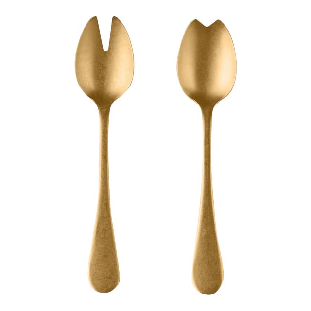 Mepra 2- Piece Salad Servers Set, Oro For Sale
