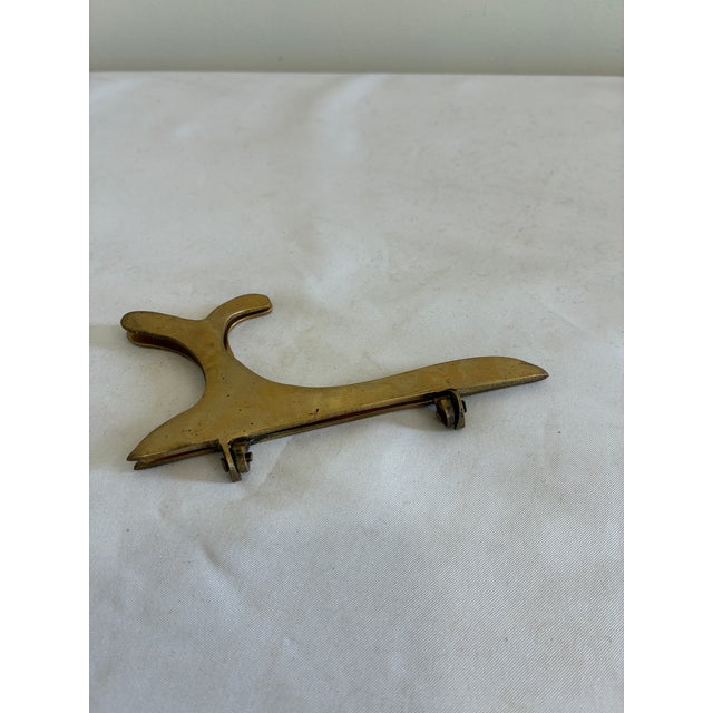 Brass Vintage Brass Folding Display Easel – Adjustable 5” Stand For Sale - Image 8 of 8