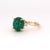 Metal 14k Yellow Gold Ring With 3.33ct Cabochon Emerald and Diamonds For Sale - Image 7 of 8
