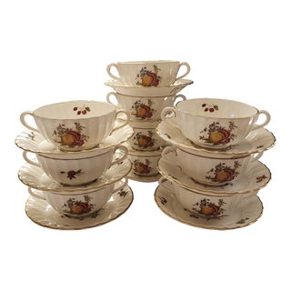 Royal Worcester Delecta Pattern Soup Sets For Sale