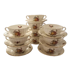 Royal Worcester Delecta Pattern Soup Sets