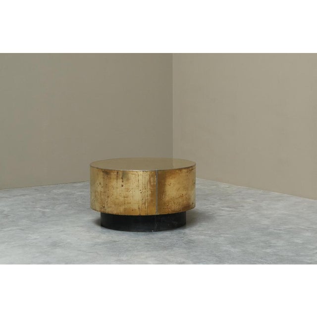 Handmade Coffee Table in Patinated Brass, 1970s For Sale - Image 4 of 12