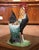 A lively example of late 19th-century French majolica, this antique sculptural rooster vase combines vivid color,...