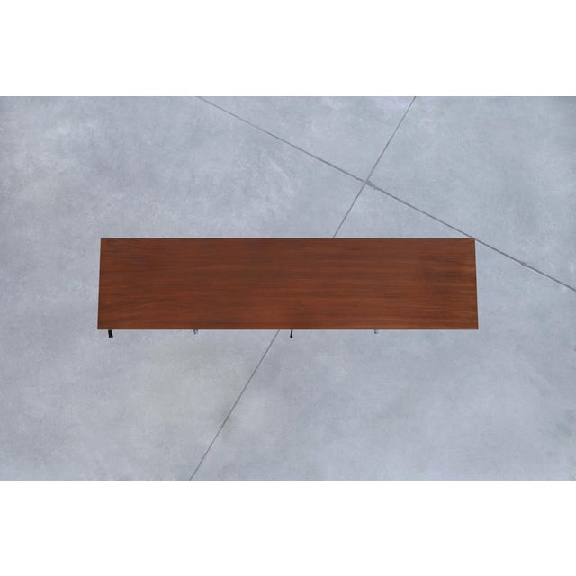 Mid-Century Modern Walnut and Black Lacquer Credenza by Florence Knoll For Sale - Image 12 of 13