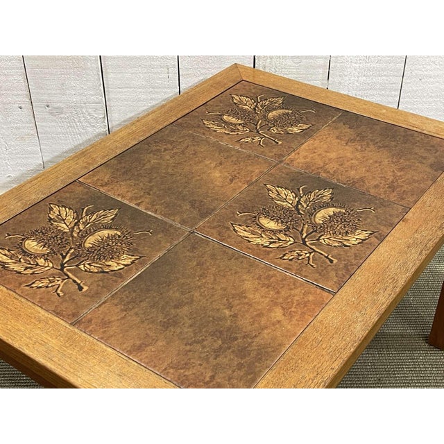 Brown Danish Teak and Tiled Coffee Table, 1970s For Sale - Image 8 of 9