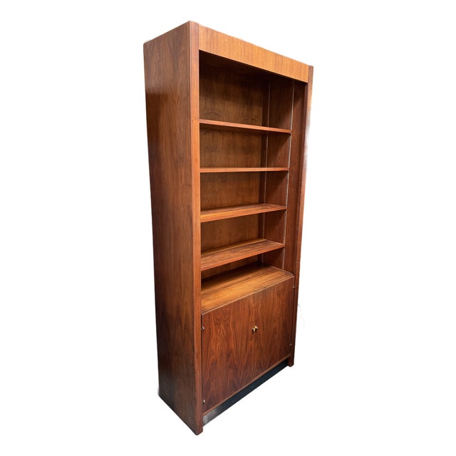 Glenn of California American Walnut Bookshelf + Cabinet, Mid 20th Century For Sale
