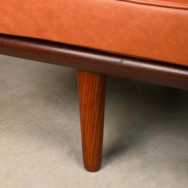 GE19 Daybed in Teak and Camel Leather by Hans J. Wegner for Getama, Denmark, 1960s For Sale - Image 9 of 12