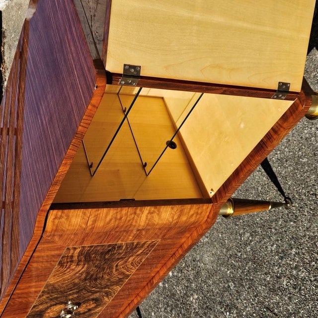 Mid-Century Modern French Sideboard in Burlwood, 1960s For Sale - Image 15 of 18