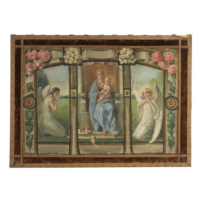 Procession Banner Painting, Painting on Canvas, Framed For Sale - Image 14 of 14
