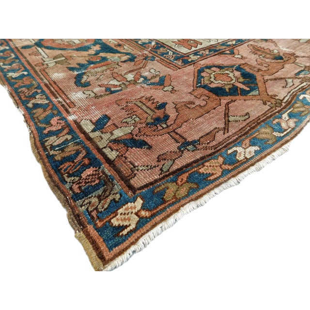 Antique Persian Serapi Rug. 13'6"x 9'6" For Sale - Image 9 of 18