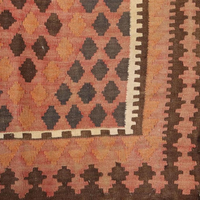 Middle Eastern Kilim Rug in Wool For Sale - Image 5 of 9