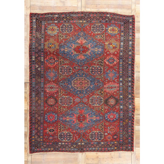 Antique Caucasian Soumak Rug - 08'06 X 11'05 For Sale - Image 9 of 9