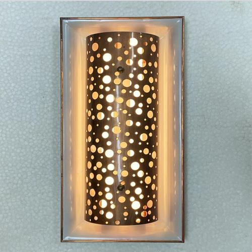 Metal Large Copper and Grey Metal Wall Lights, 1950s, Set of 2 For Sale - Image 7 of 16