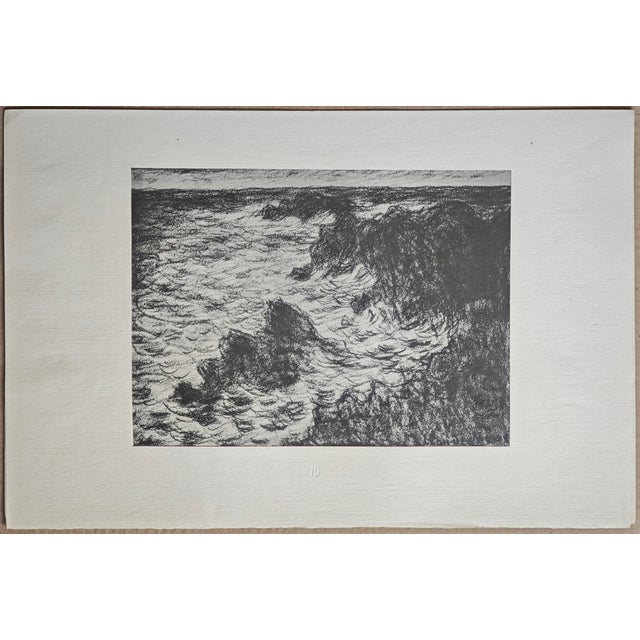 A lithograph after Claude Monet from "Die Skizzenmappe - Zeichnungen französischer Meister des neunzehnten Jahrhunderts"...