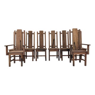 Brutalist Dining Chairs – Set of 8 For Sale