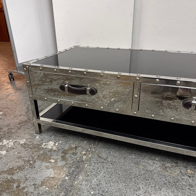 Z Gallerie Flight Trunk Coffee Table For Sale - Image 12 of 12