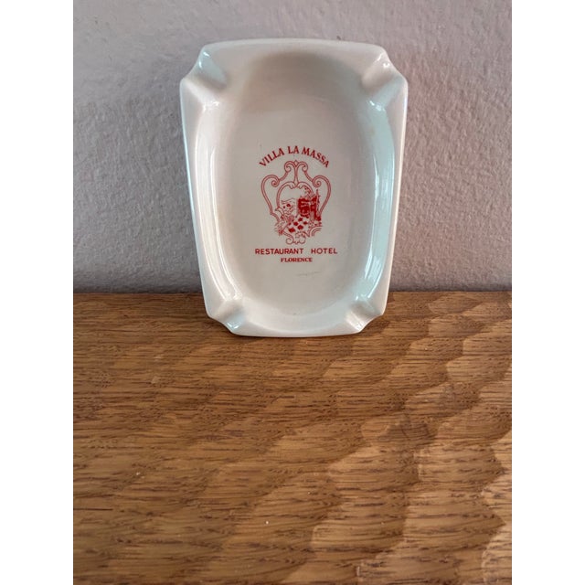 Red 1970s Richard Ginori Villa La Massa Hotel Ashtray Catchall - Italy For Sale - Image 8 of 8