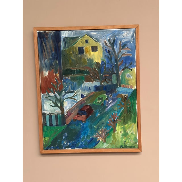 Margareta Strand, Cityscape, 1960s, Oil on Canvas For Sale - Image 4 of 18