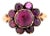 Antique Victorian 14k Gold Daisy Cluster Ring — Natural Rhodolite Garnets, Size 8 For Sale