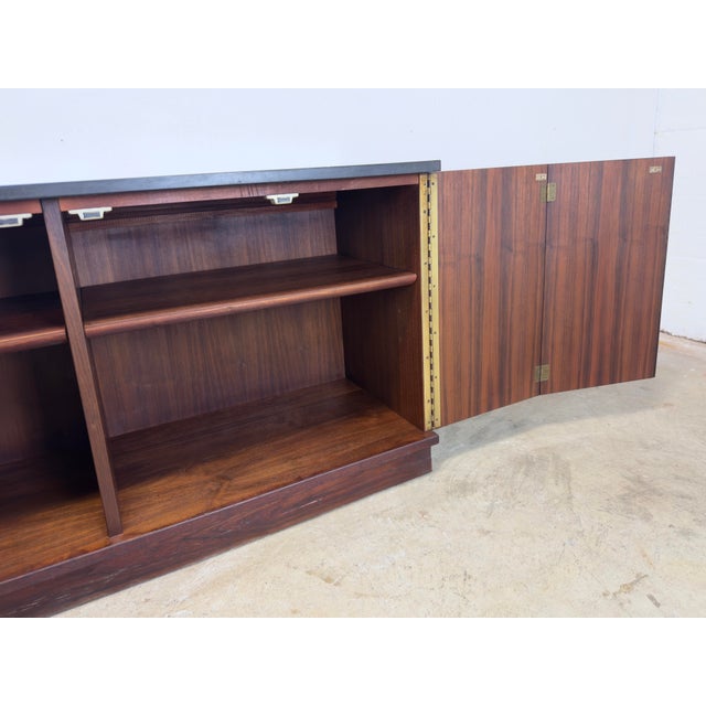 Mid-Century Modern Walnut and Slate Cabinet Designed by Jack Cartwright for Founders Furniture. For Sale - Image 12 of 12