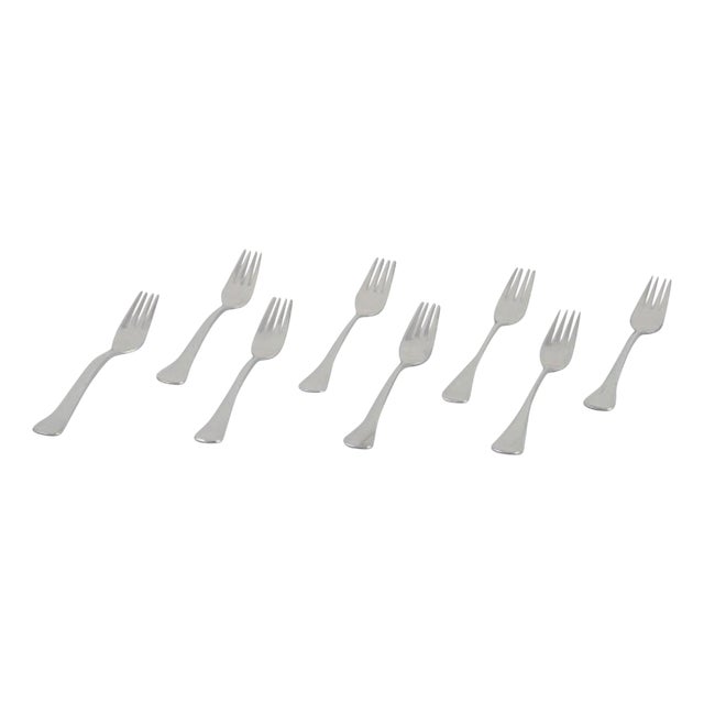 Lunch Forks in 830 Silver from Horsens Silver, 1960s, Set of 8 For Sale