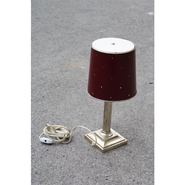 Metal Italian Metal Table Lamp in the style of Arredoluce, 1950s For Sale - Image 7 of 12