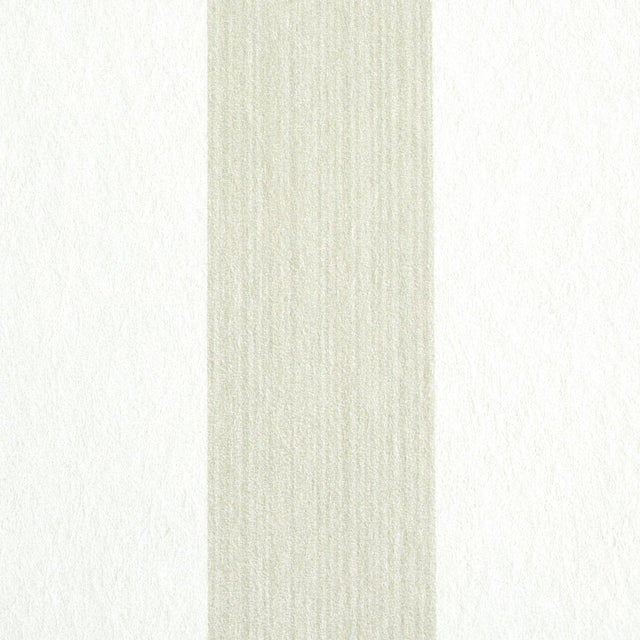 Transitional Schumacher Edwin Stripe Medium Wallpaper in Naturelle For Sale - Image 3 of 3