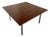 Low Mid-Century Square Coffee Table with Rosewood Top and Chrome Legs For Sale