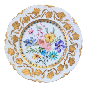 Czech Gilt Floral Small Dish