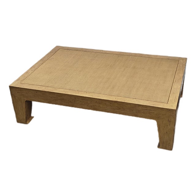 Mid 20th Century Ming Rattan Coffee Table For Sale