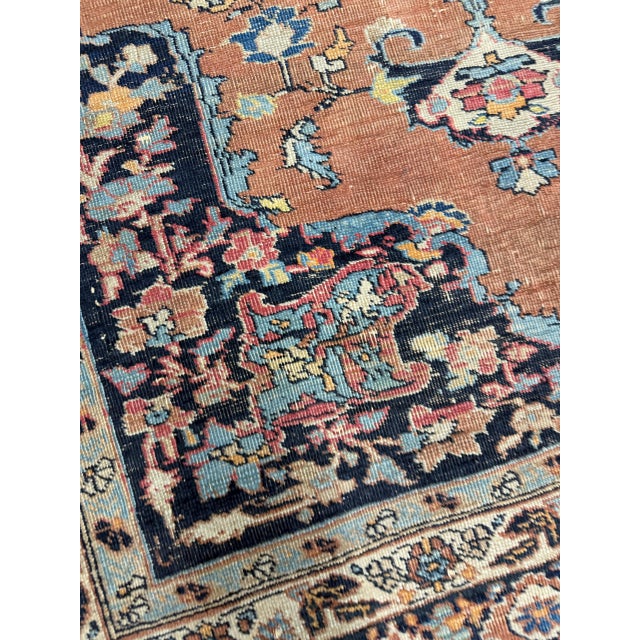 Traditional Antique Tabriz Hadji Jalili (Haji Jalili) Rug 4'5" X 5'7" For Sale - Image 3 of 8