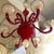 1960s Red and Gold Murano Glass Chandelier, Italy For Sale In Dallas - Image 6 of 12