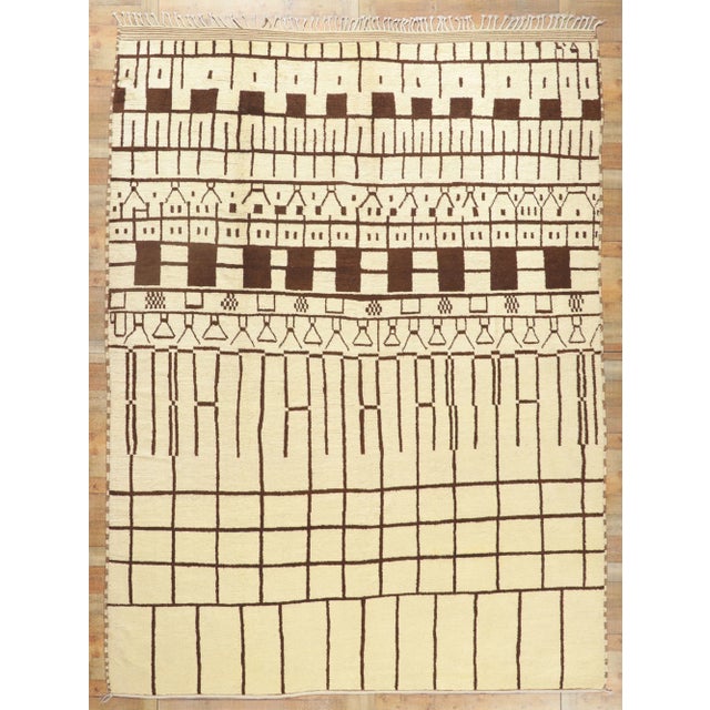 Large Authentic Berber Moroccan Rug - 09'10 X 13'02 For Sale - Image 9 of 11